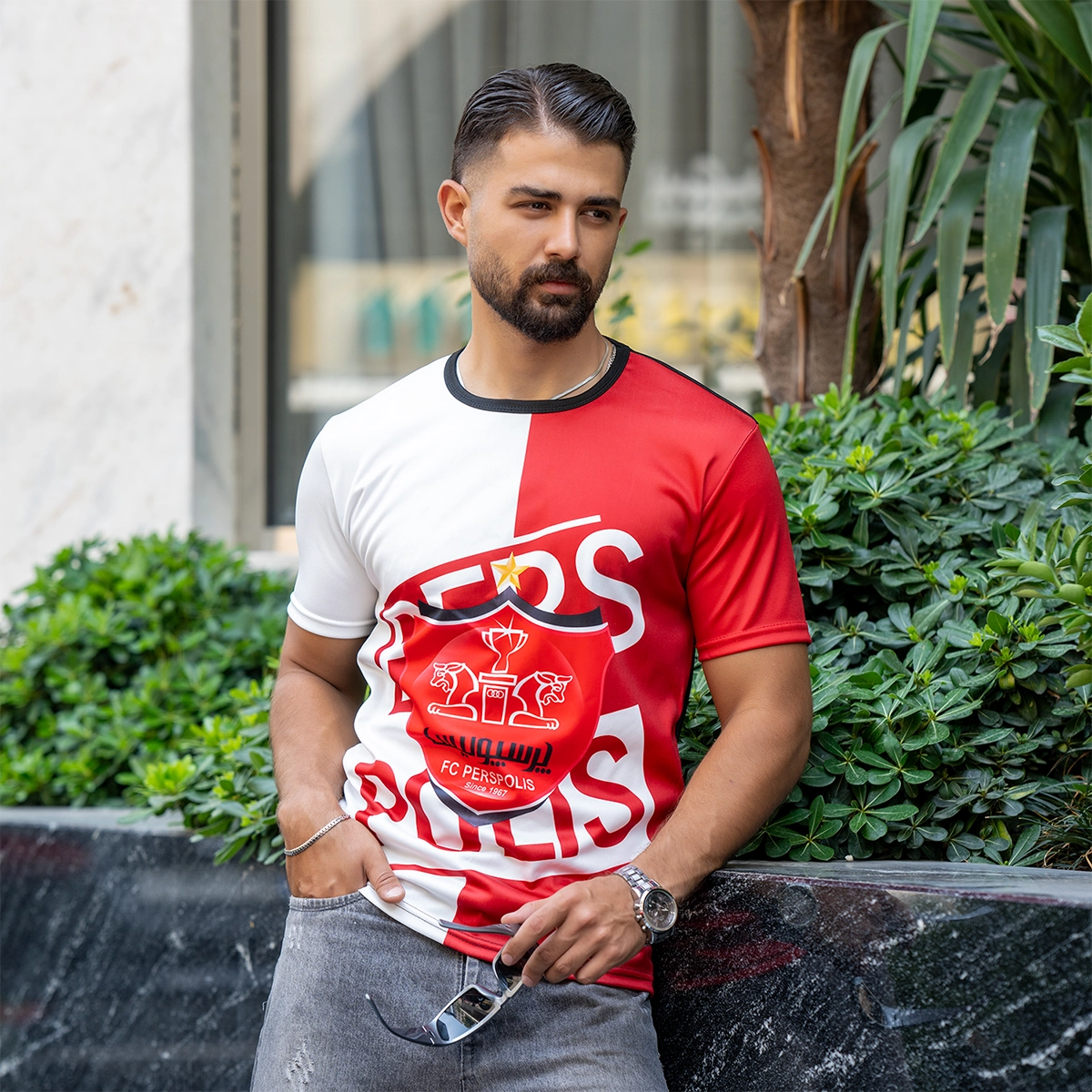 تیشرت مردانه پرسپولیس مدل 1967