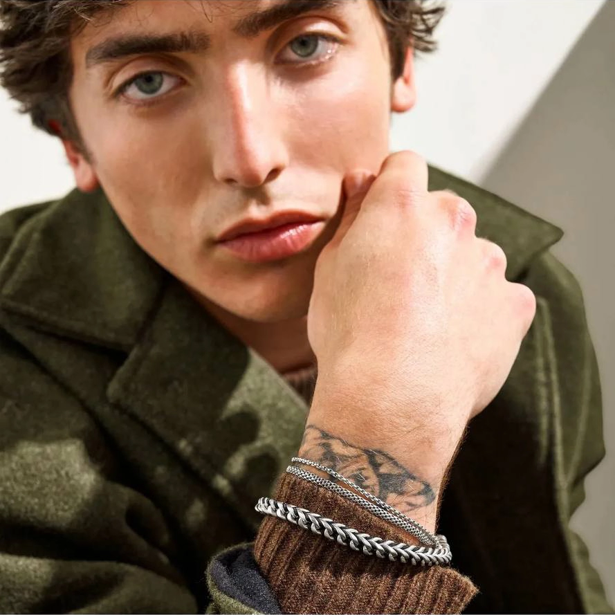 دستبند مردانه استیل مدل دم روباهی