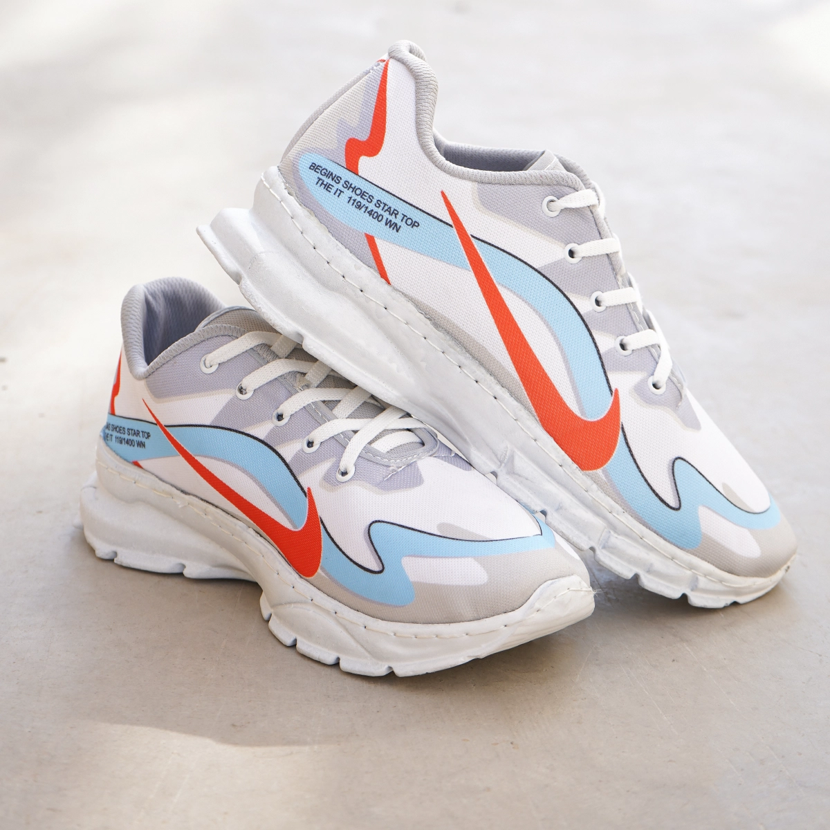 کفش ورزشی مردانه (T) سفید قرمز مدل RAKAN