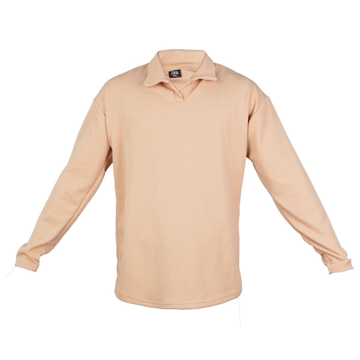 بلوز کبریتی یقه دار مردانه کرم مدل Tami