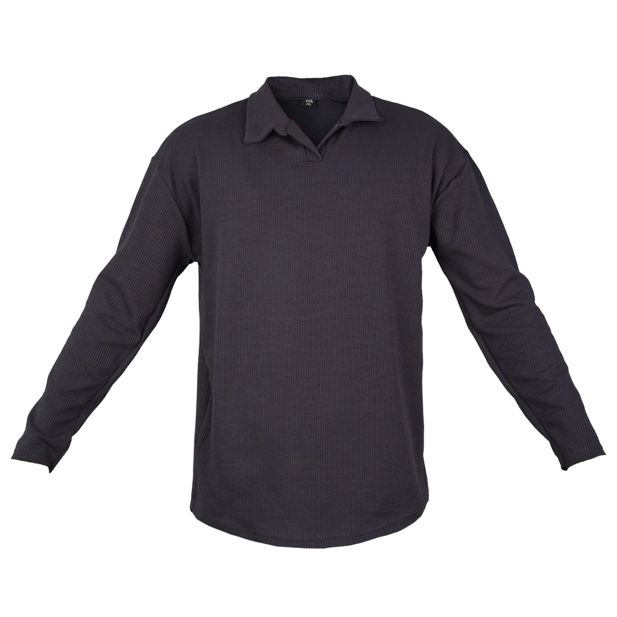 بلوز کبریتی یقه دار مردانه طوسی مدل Tami