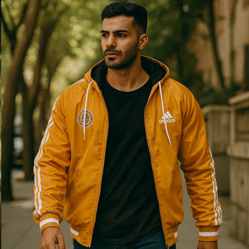 کاپشن مردانه زرد آدیداس مدل Kameron