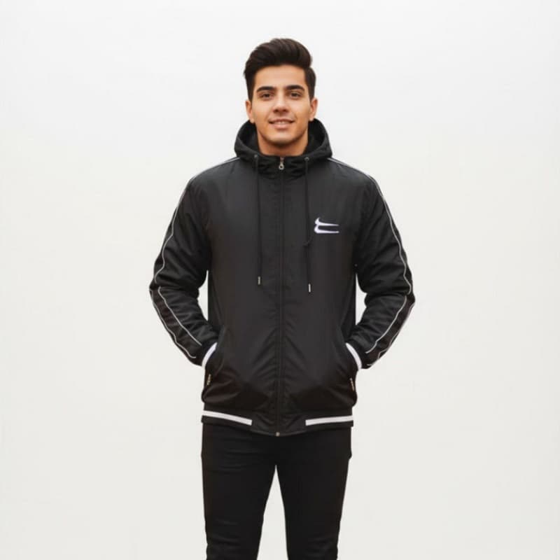 کاپشن دو نایک مشکی مردانه مدل Sina