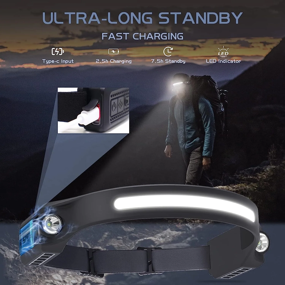 هد لامپ سنسوردار مدل YT200