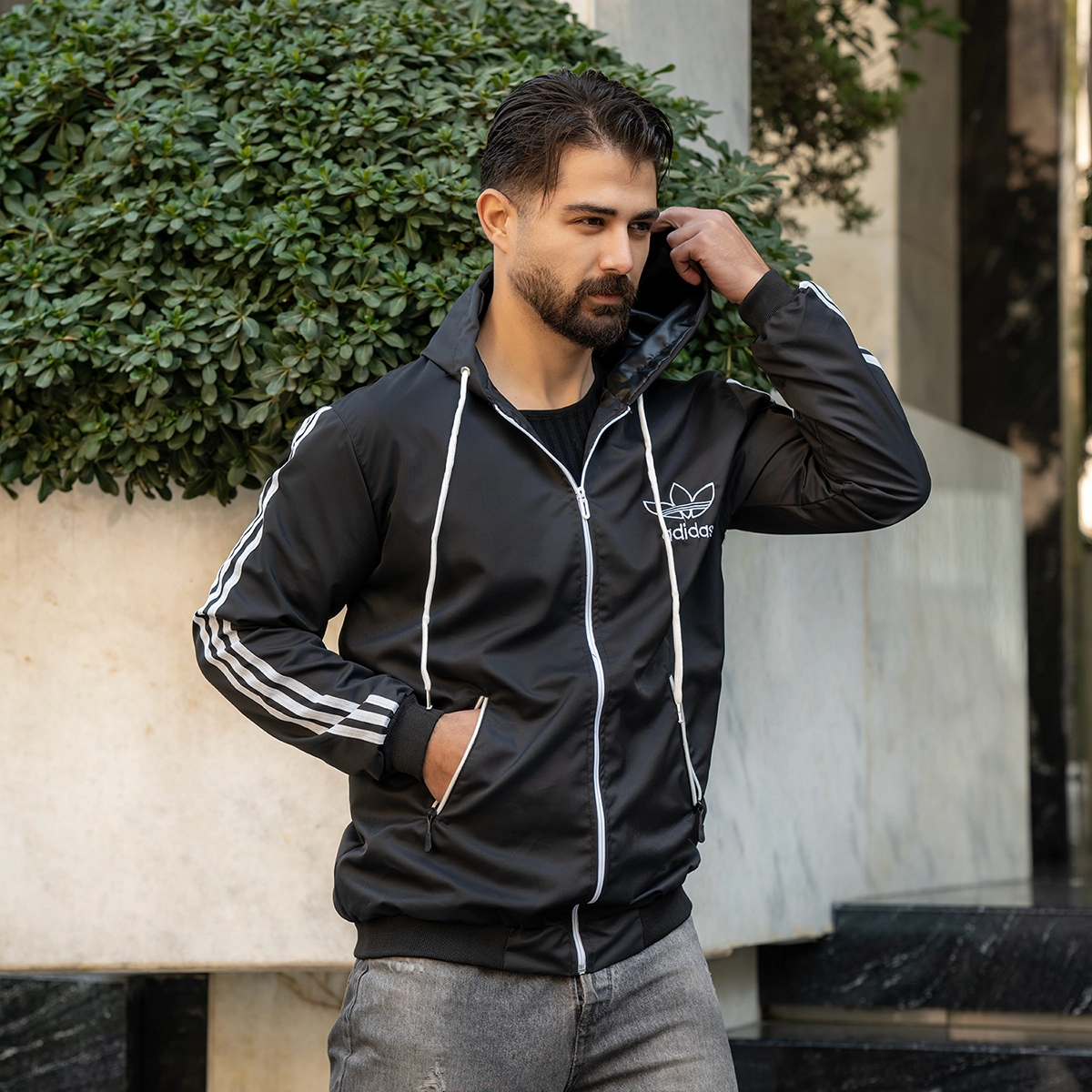 کاپشن بادی مردانه مشکی مدل P300