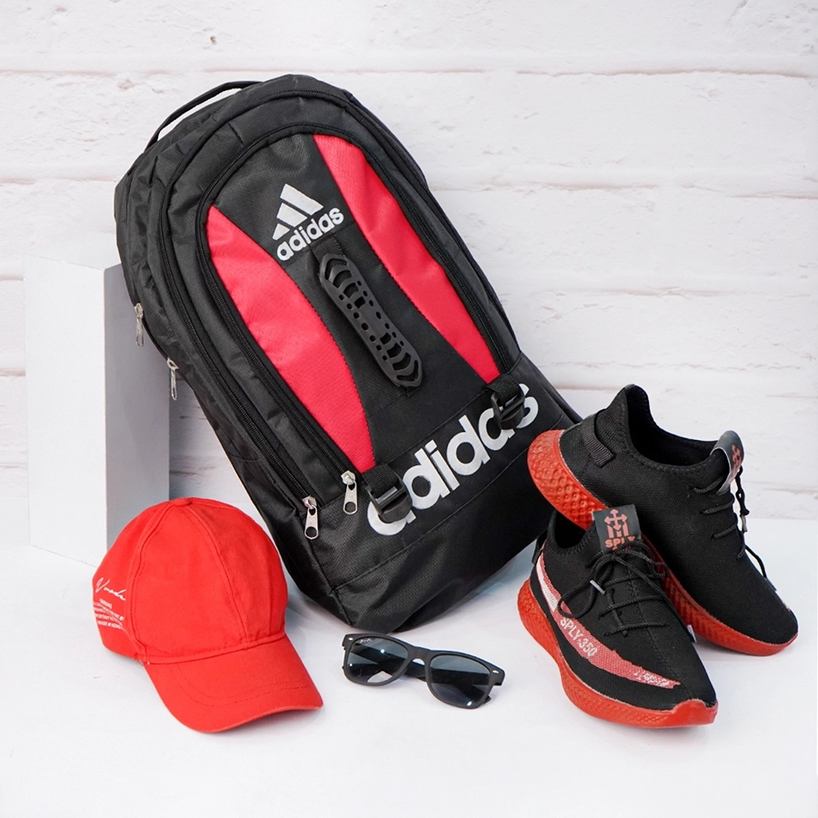 کوله پشتی مشکی قرمز Adidas مدل Ronix