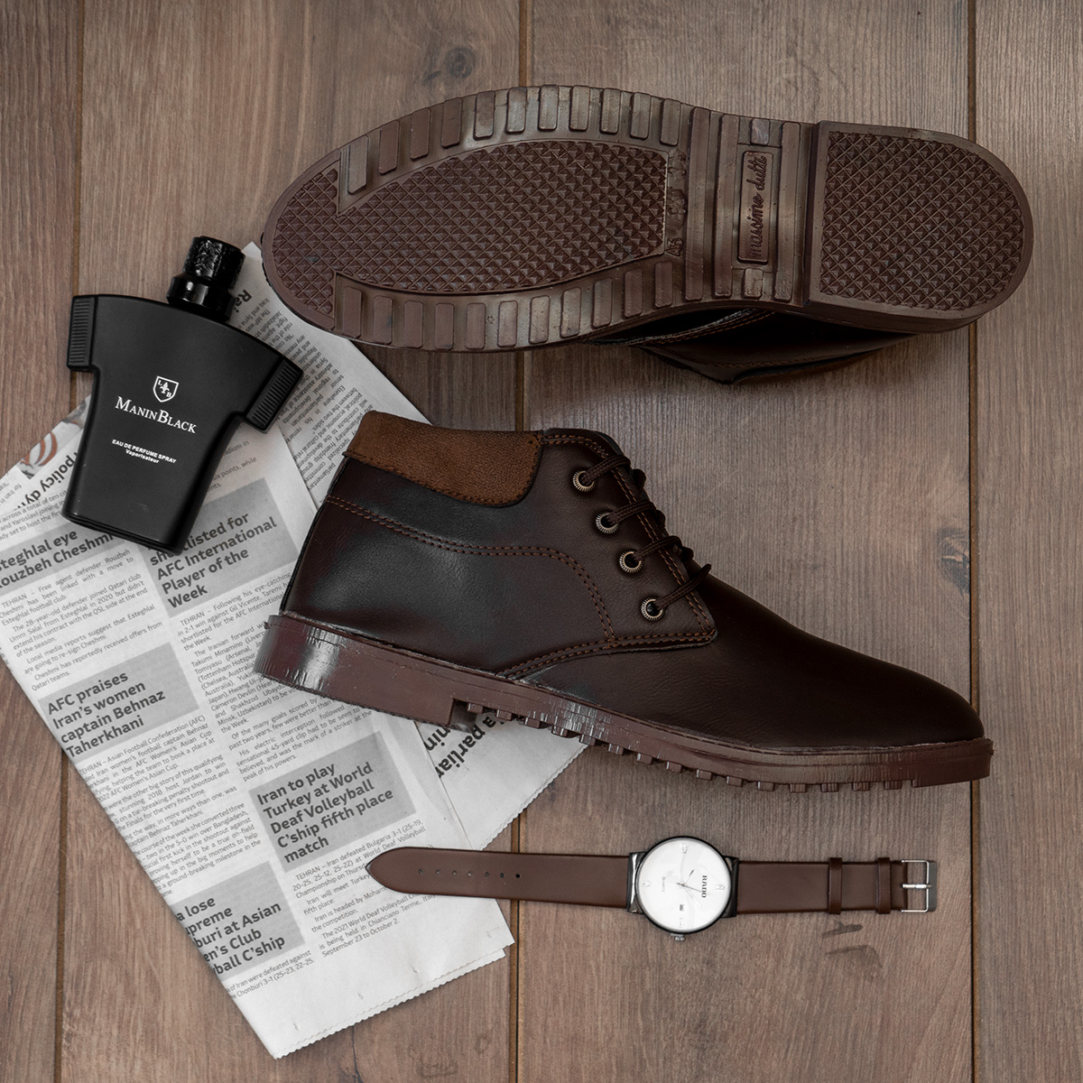 نیم بوت مردانه vista (قهوه ای)