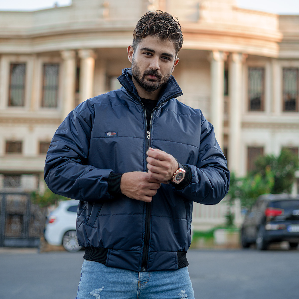 کاپشن مردانه مدل arshan رنگ سرمه ای