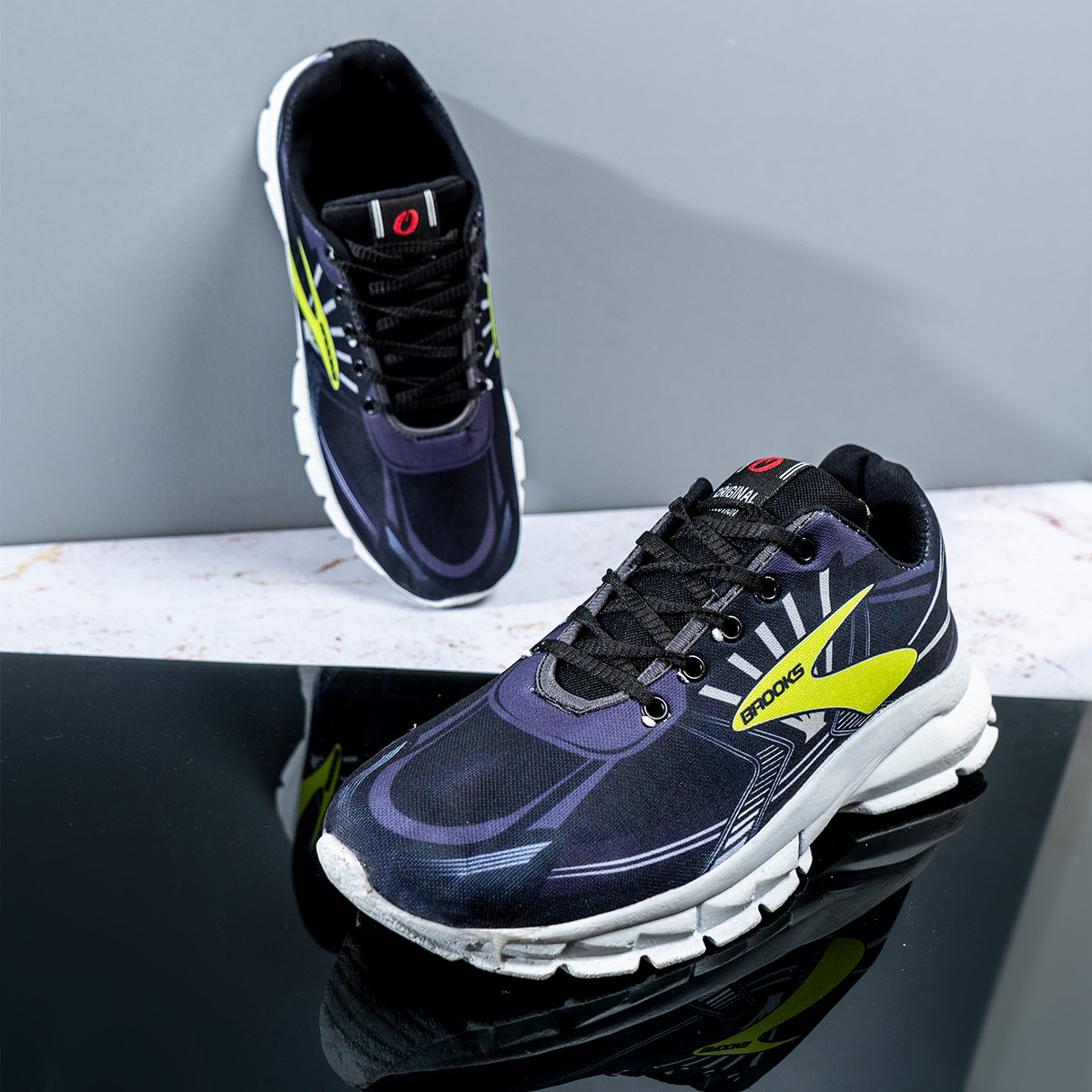 کفش ورزشی Brooks مردانه مشکی سبز مدل Folen-