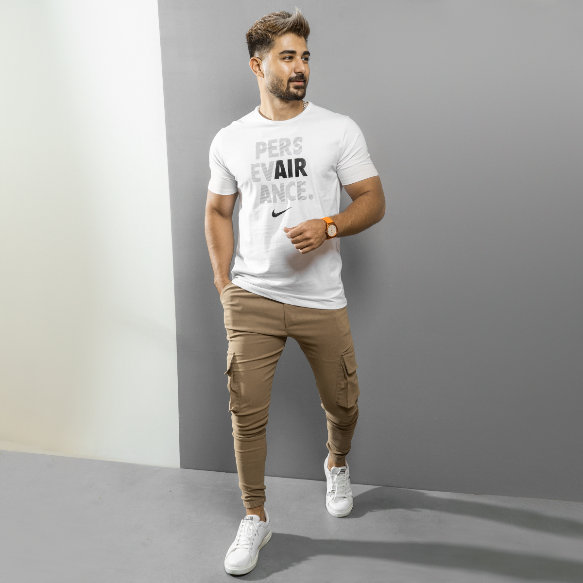 شلوار اسلش خاکی مردانه مدل Sameri(T)