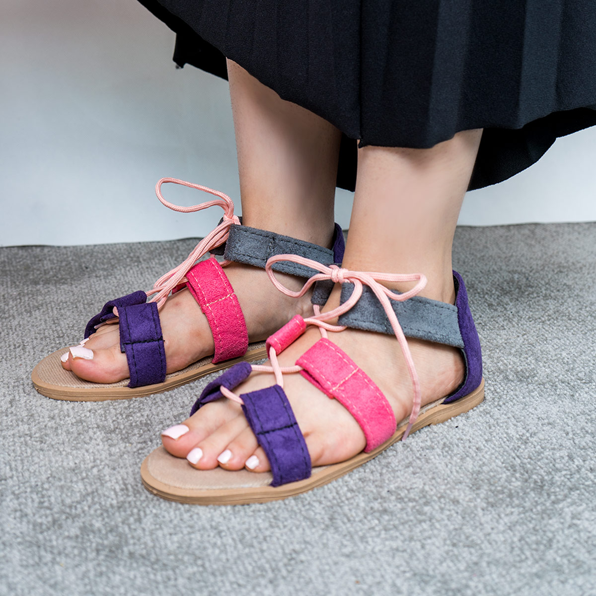 صندل زنانه صورتی مدل Olivia(T)