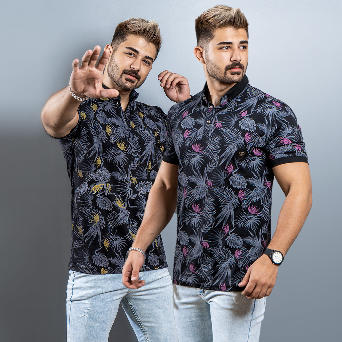 تیشرت Lacoste مردانه مشکی صورتی مدل Rion