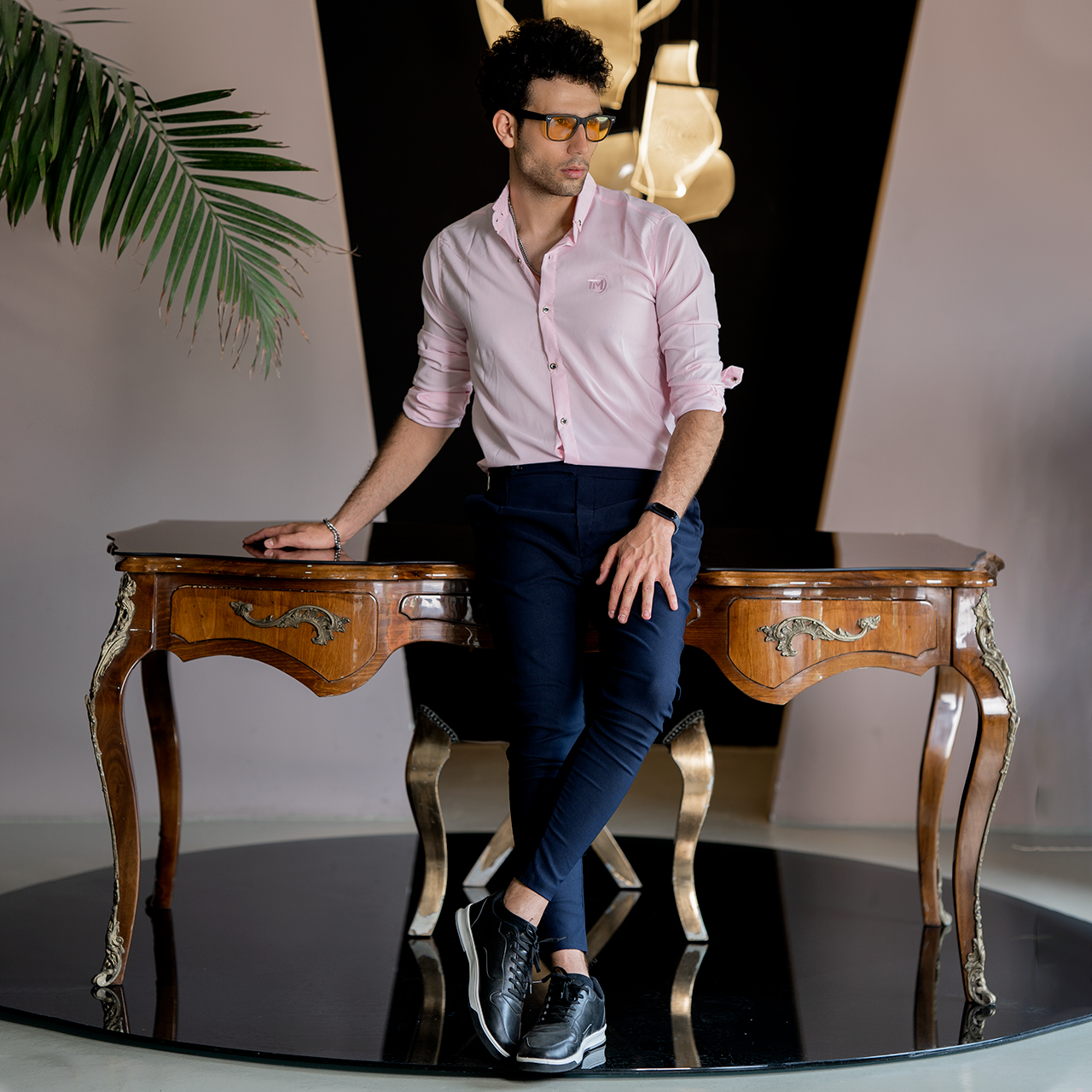 شلوار اسلش سرمه ای مردانه مدل Keavan