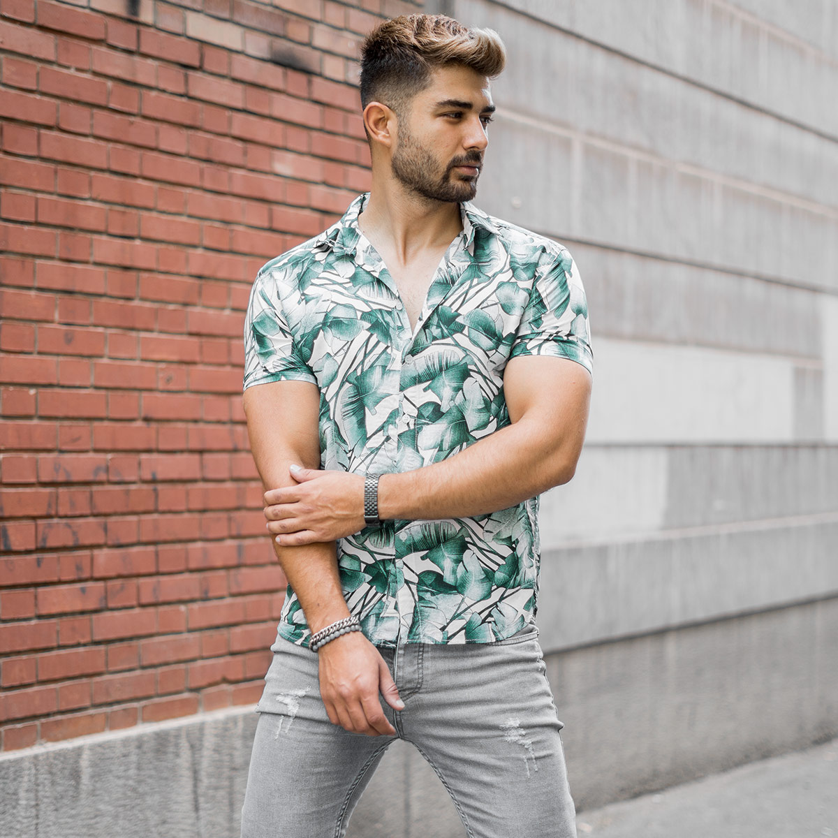 پیراهن هاوایی مردانه مدل Bilo