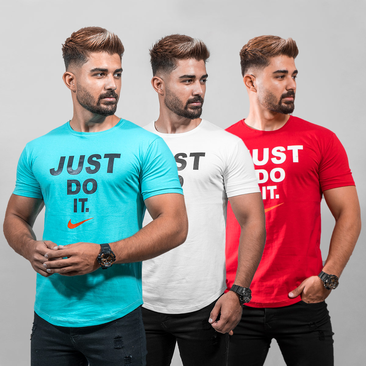 تیشرت Just Do It مردانه سفید مدل Ditro