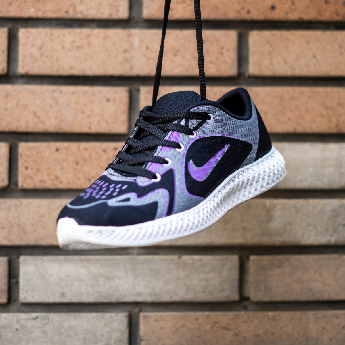 کفش ورزشی مشکی بنفش مردانه مدل Miden(T)